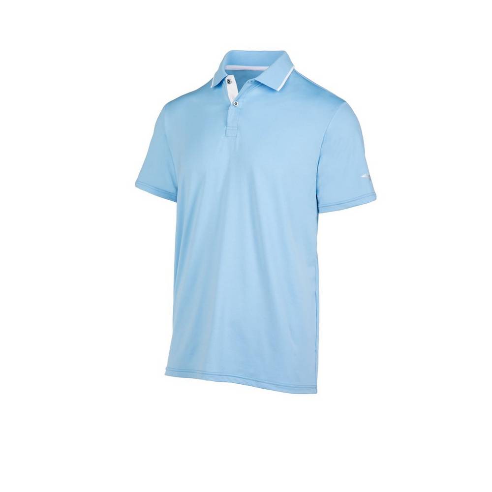 Mens Mizuno Performance Polo Light Blue Philippines (IZTDCM953)